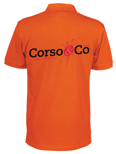 Corso&Co polo | Heren <br>Rugborduring 'Corso&Co'